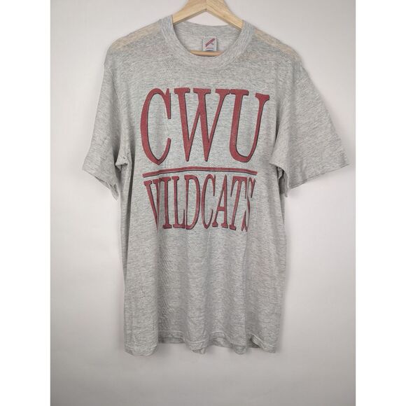 Vintage Central Washington University CWU Jerzees Shirt Mens XL Gray NCAA Sports - Picture 1 of 7